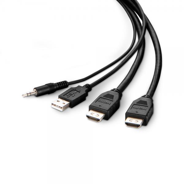 Belkin Secure Kvm Combo Cable - VideO- / UsB- / AudiO-Kabel - TaA-Konform - Usb, MinI-Stecker, Hdmi (m) - Image 3