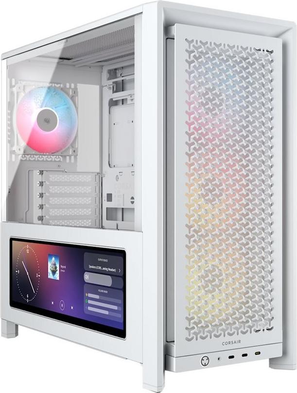 Corsair Geh Midi Frame 4000d Lcd Rs Argb MiD-Tower, White (cC-9011327-Ww)
