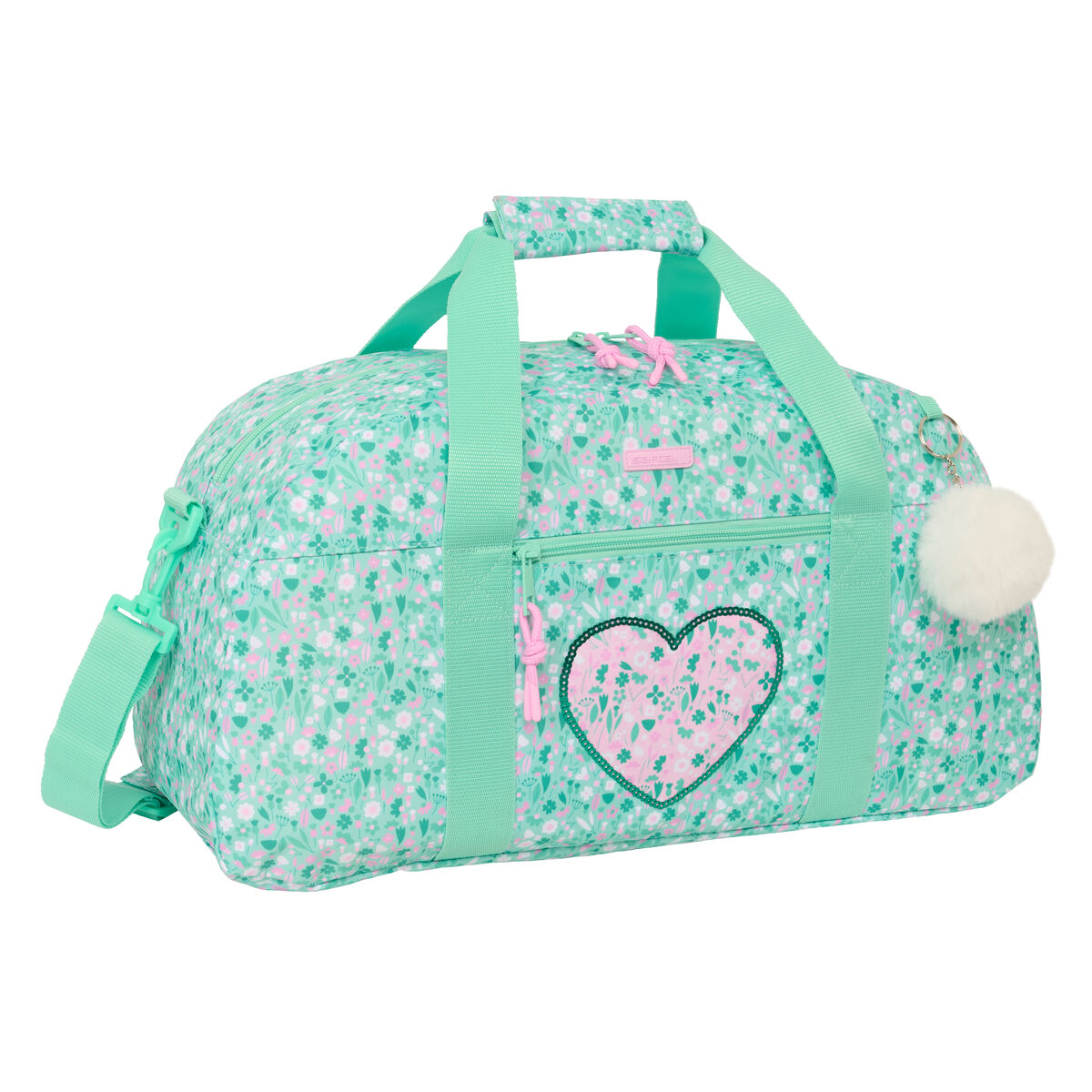Borsa Da Palestra Safta Cuore Menta 50 X 26 X 20 cm