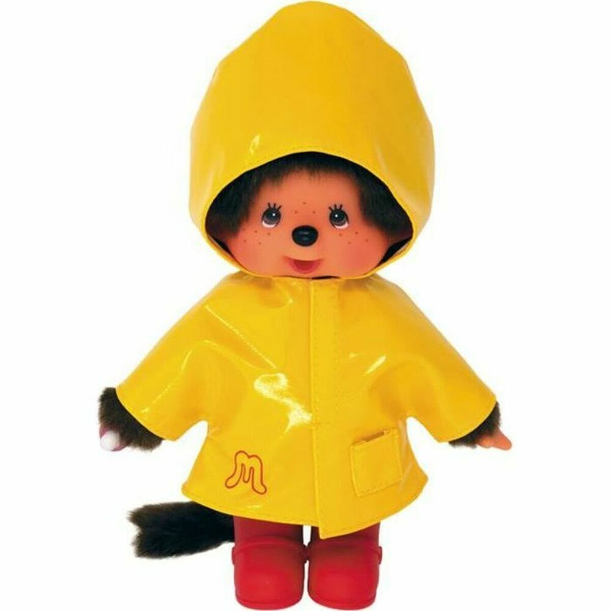 Peluche Bandai Monchhichi Iconic Raincoat 20 Cm Giallo