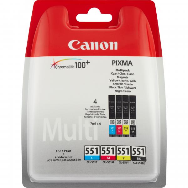 Canon ClI-551 C/m/y/bk Multipack - 4eR-Pack - Schwarz, Gelb, Cyan, Magenta