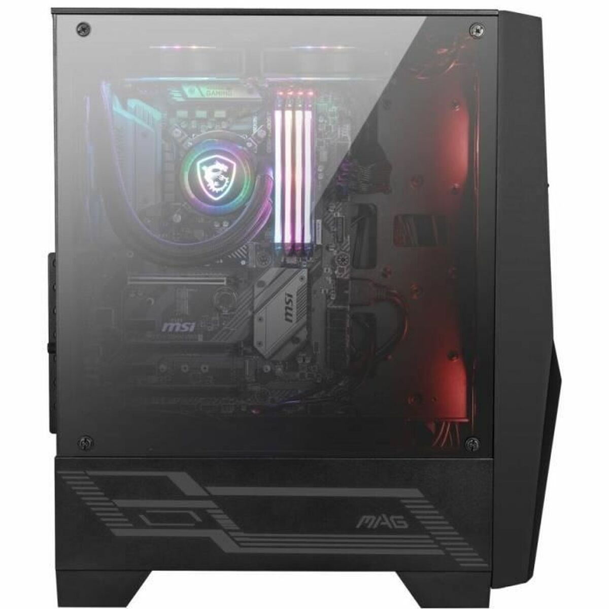 Case Computer Desktop Atx Msi Mag Forge 100m Nero Porpora