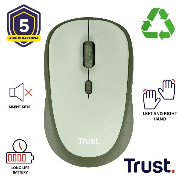 YVI+ WIRELESS MOUSE ECO GREEN