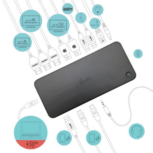 USB 3.0/USB-C/THUND. 3X 4K+PW70W IT - Image 4