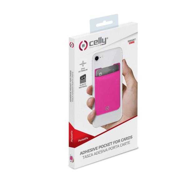 ADHESIVE POCKET FOR CARDS PINK - Image 4