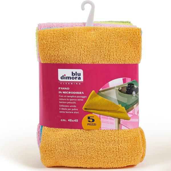 SET 5 PANNI MICROFIB MULTIUSO 40X40