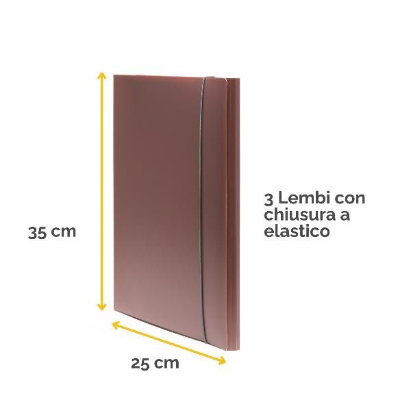 CARTELLA 3 LEMBI HOLOS MARRONE