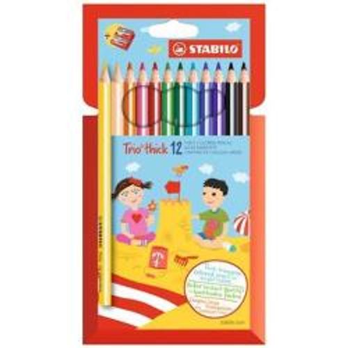AST12 STABILO TRIO MAXI 12 COLORI