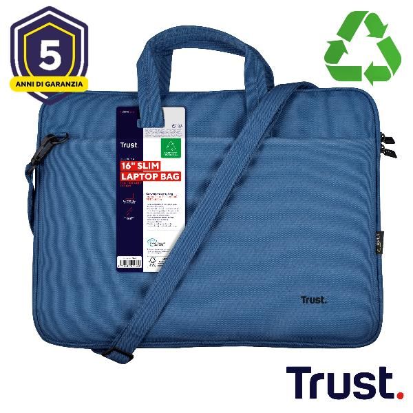 BOLOGNA LAPTOP BAG 16" ECO BLUE