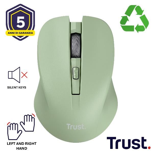 MYDO SILENT WIRELESS MOUSE ECO GRN