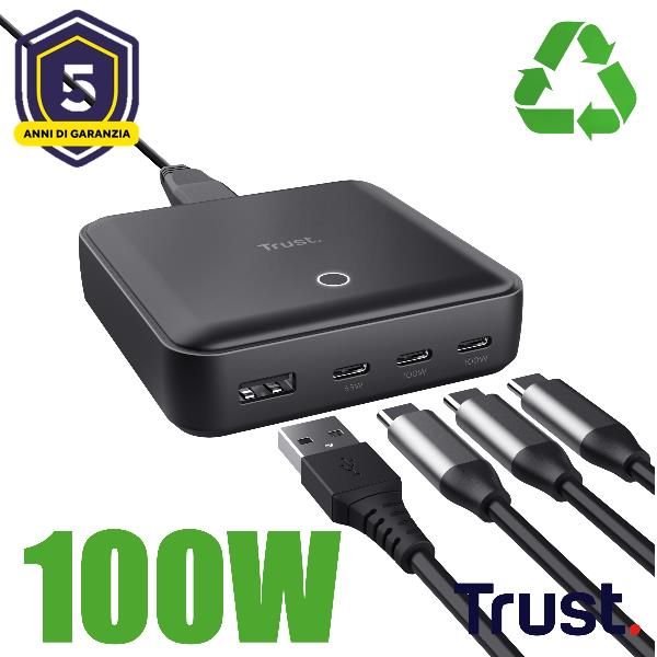 MAXO 100W 4-PORT DESKTOP CHARGER
