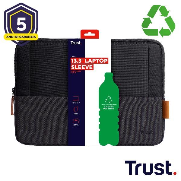 LISBOA 13.3 LAPTOP SLEEVE - BLACK