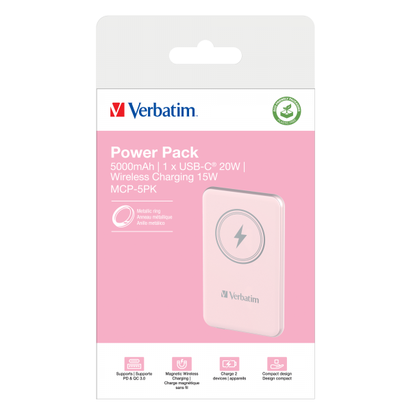 POWER BANK 5000MAH MAG SAFE PINK - Image 4
