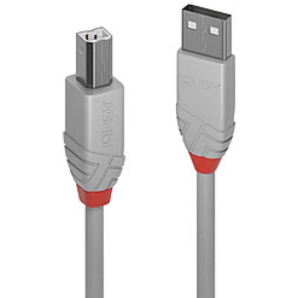 CAVO USB 2.0 A/B ANTHRA GRIGIO,0,5M