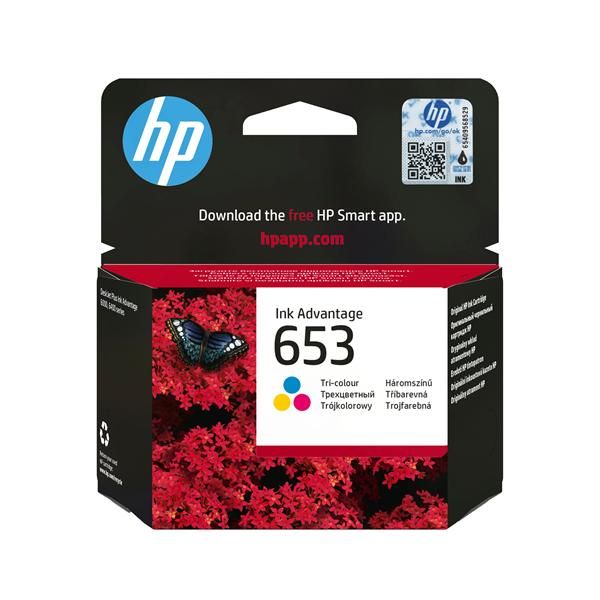 HP 653 TRI-COLOR ORIGINAL INK