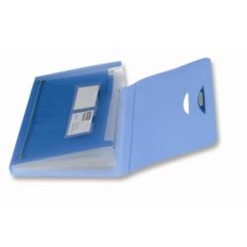 CARTELLA SOFFIETTO TRASPARENTE BLU