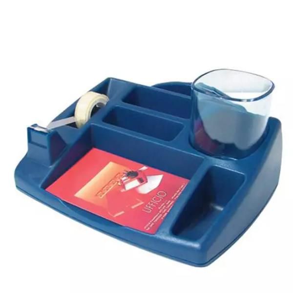 PORTAOGGETTI TAVOLO BLU OPACO