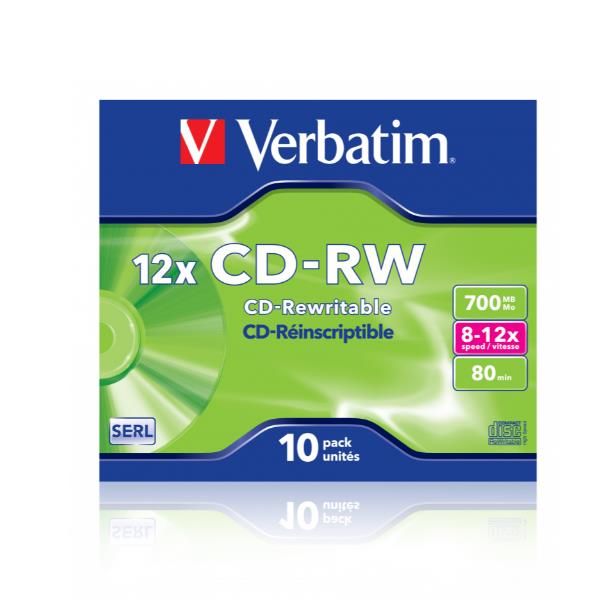 CD-RW 700MB 80 RISCRIV.12X CF.10 S