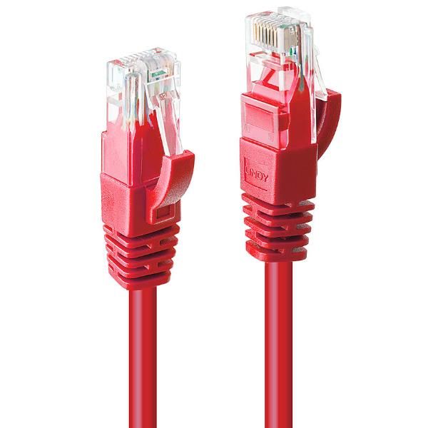 CAVO DI RETE CAT.6 U/UTP ROSSO 3M