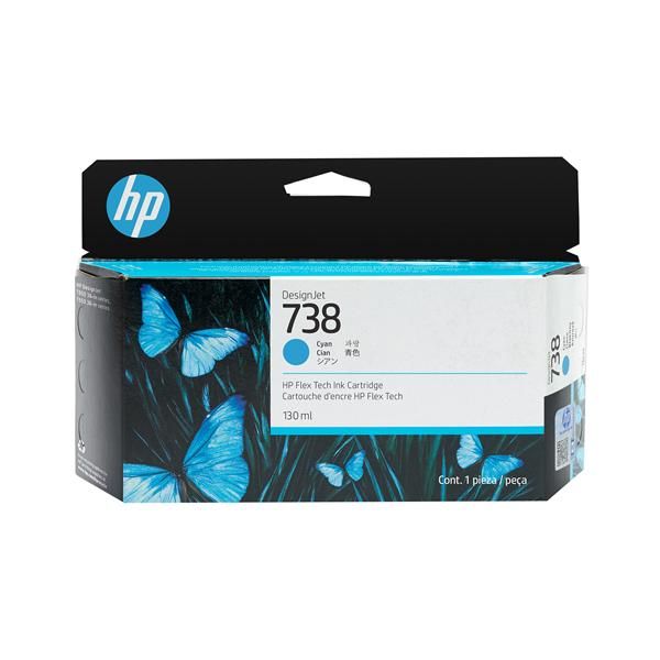 HP 738 130-ML CYAN DESIGNJET INK