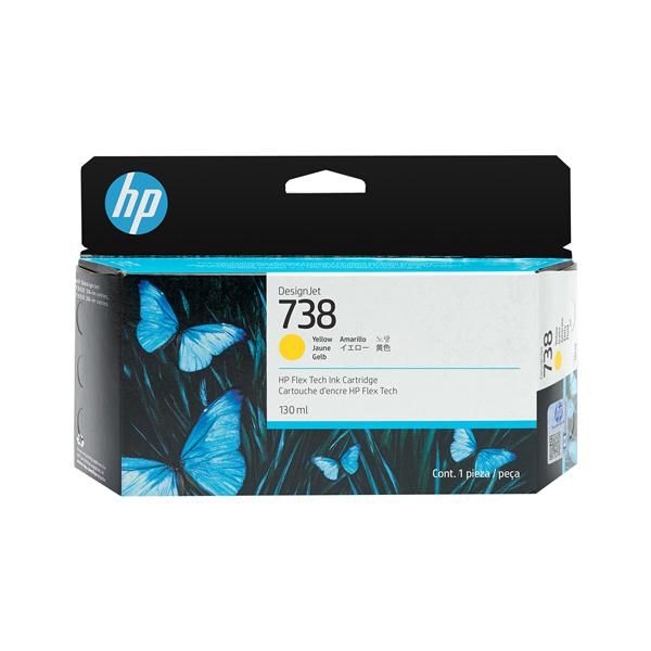 HP 738 130-ML YELLOW DESIGNJET INK