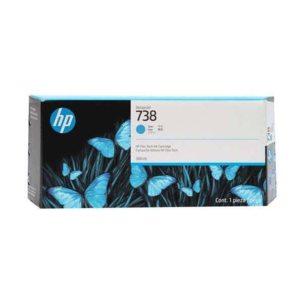 HP 738 300-ML CYAN DESIGNJET INK