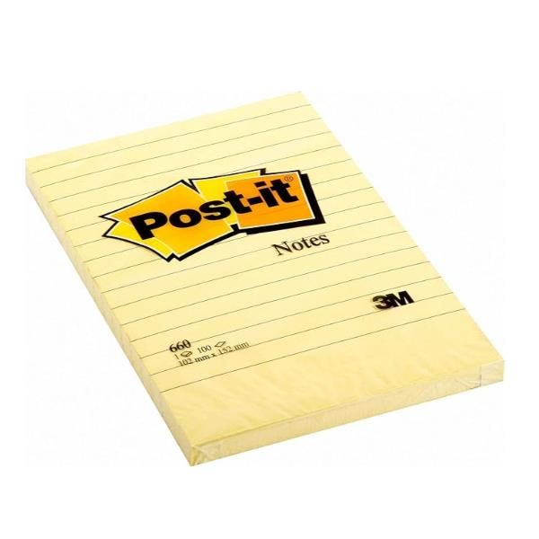 CF6POST-IT LARGENOTE 102X152 RIGHE