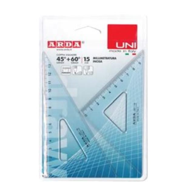 CONF2 SQUADRE UNI 45°E 60° 15CM