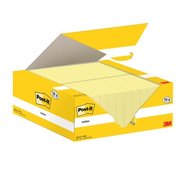 CF18+6 POST-IT/CANARY/38X51/100 FF