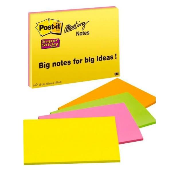 CF4POST-IT SUPERST MEETNOTE LARGE