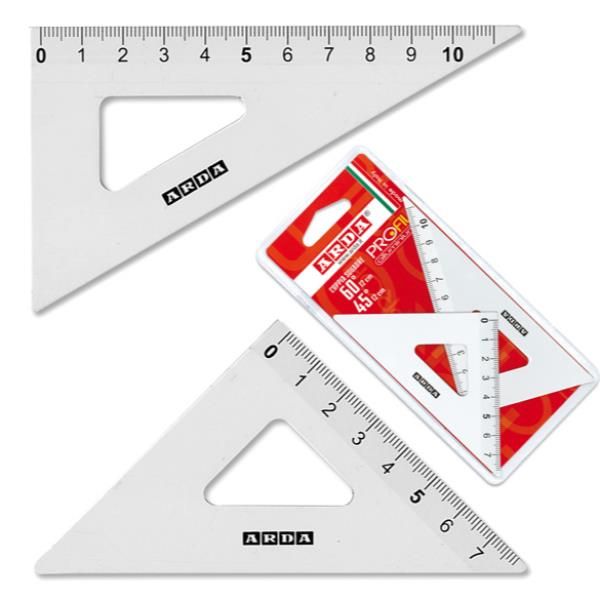 COPPIA SQUADRE 45° 12CM ALLUMINIO