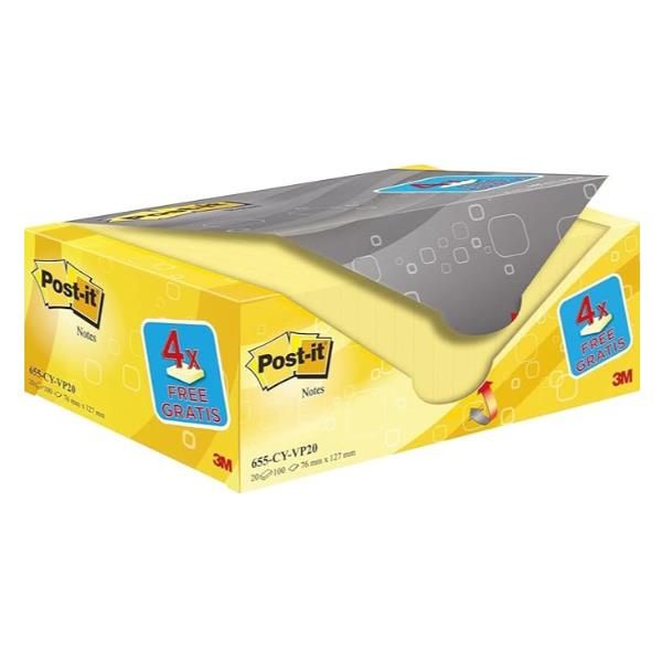 VALUE PACK 20 POST IT GIALLO 76X76