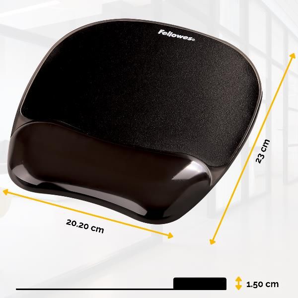 MOUSEPAD GELCRYSTALS SUPP POLSO NER
