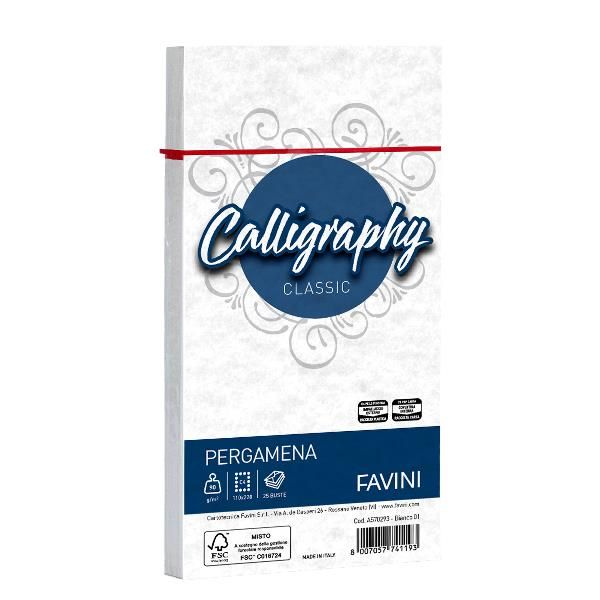 CF25 BUSTE PERGAMENA BIANCO 11X22