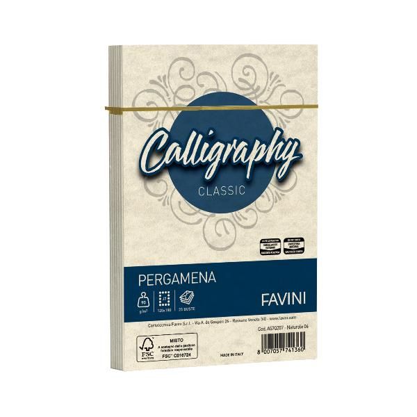 CF25 BUSTE PERGAMENA NATURAL 12X18