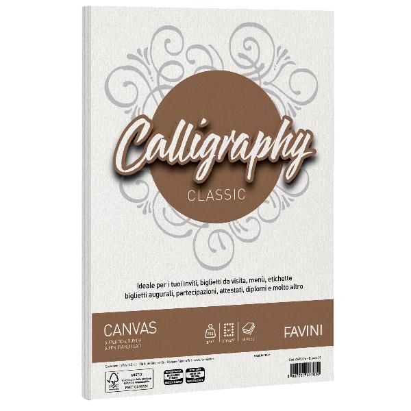 CF50 FG CANVAS 200GR A4 BIANCO