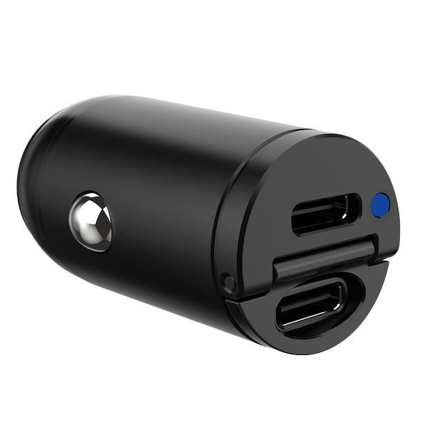 2USB-C CAR CHARGER 30W BLACK
