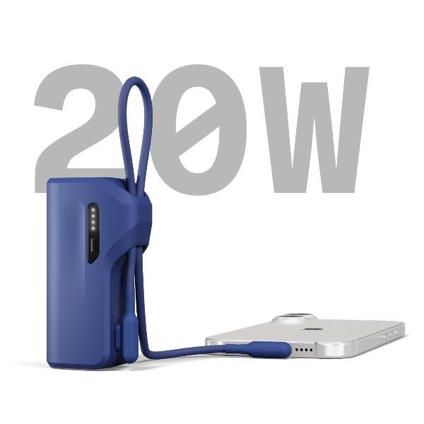 BATTERY BANK USB-C 5K CABLE BLUE