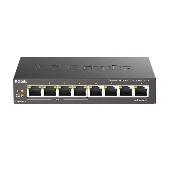 SWITCH DESKTOP 8PORTE 10/100/1000 P