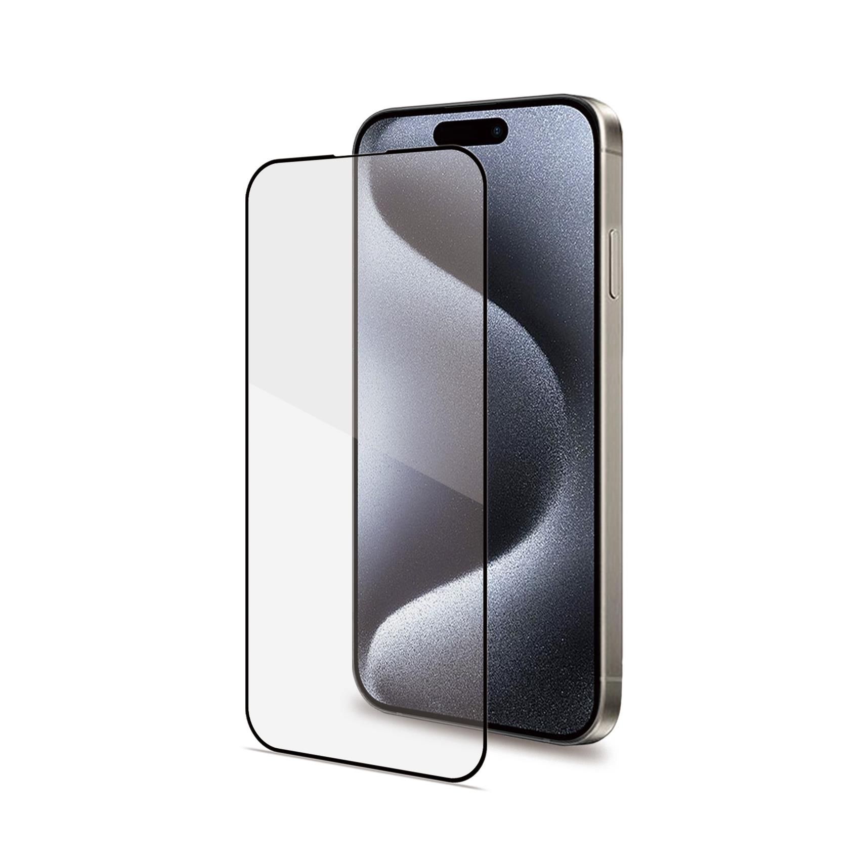 FULL GLASS IPHONE 15 PRO BLACK