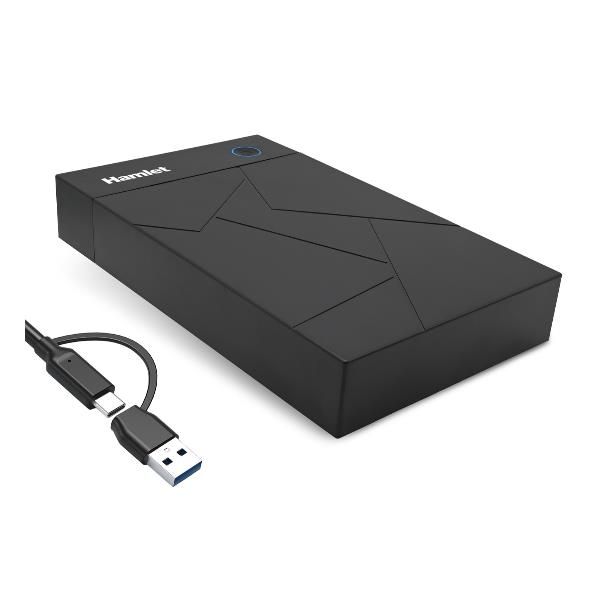 BOX HD SATA USB-C + USB-A CON ALIM.