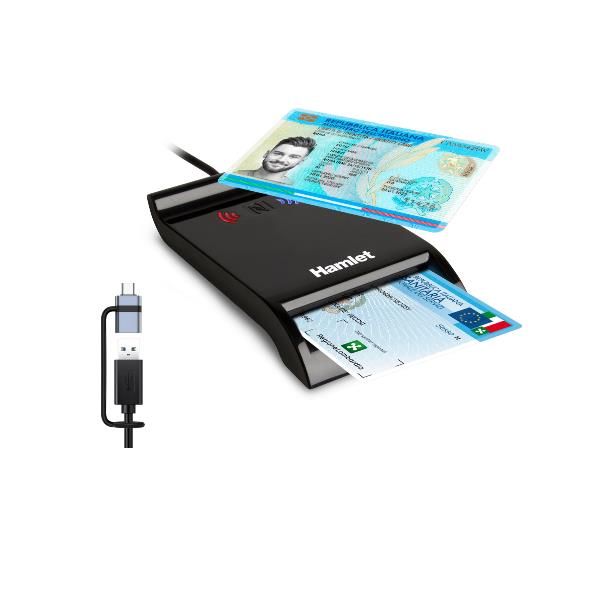 LETTORE USB-A + USB-C DI SMART CARD