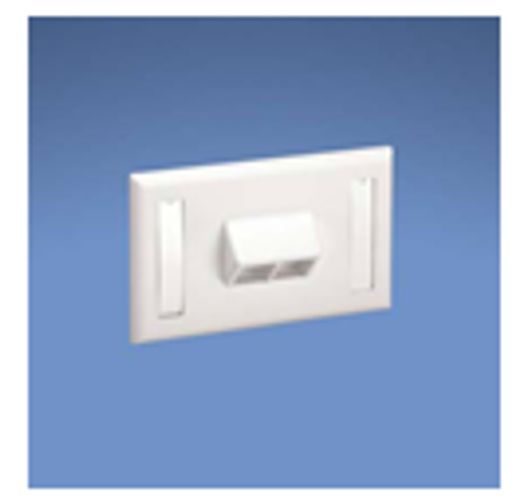 PLACCA PER 4 PRESE NETKEY BIANCA