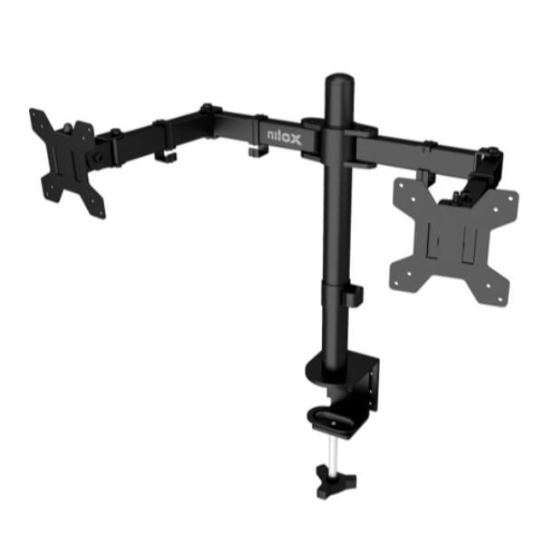 SUPPORTO MONITOR 2 BRACCI NERO