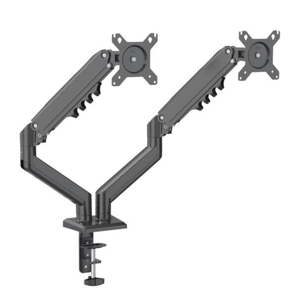 SUPPORTO MONITOR 2 BRACCI TOP NERO