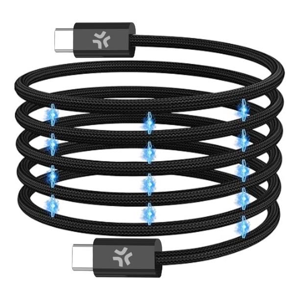 USB-C TO USB-C MAGNETIC CABLE 2M BK