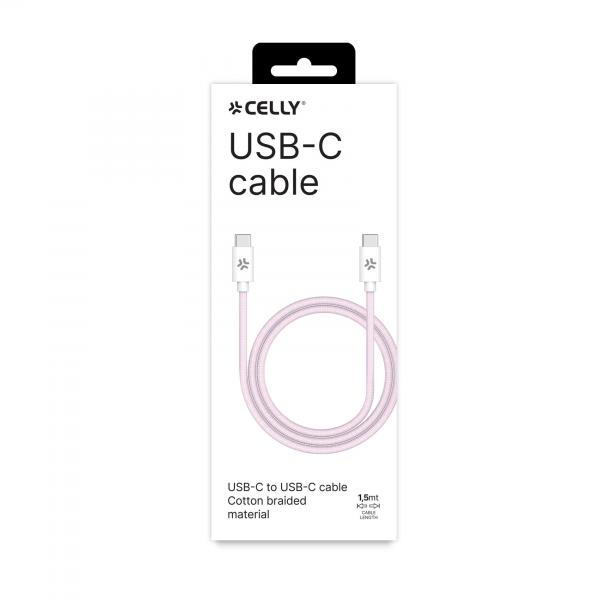 USB-C TO USB-C 1.5MT COTTON CABLE - Image 3