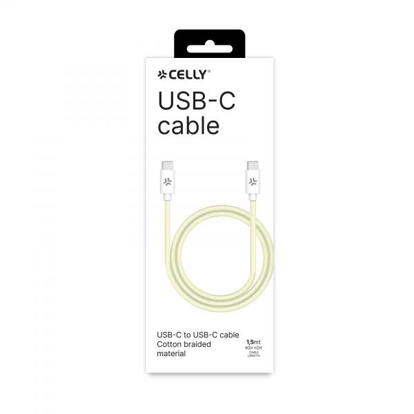 USB-C TO USB-C 1.5MT COTTON CABLE - Image 3
