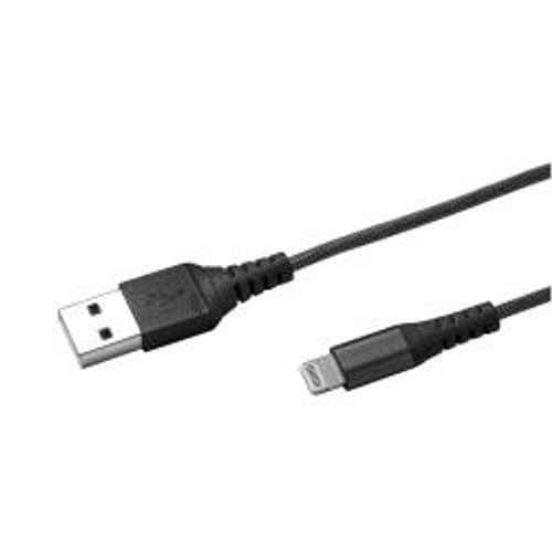 USB-A TO LIGHTNING 12W CABLE MFI BK