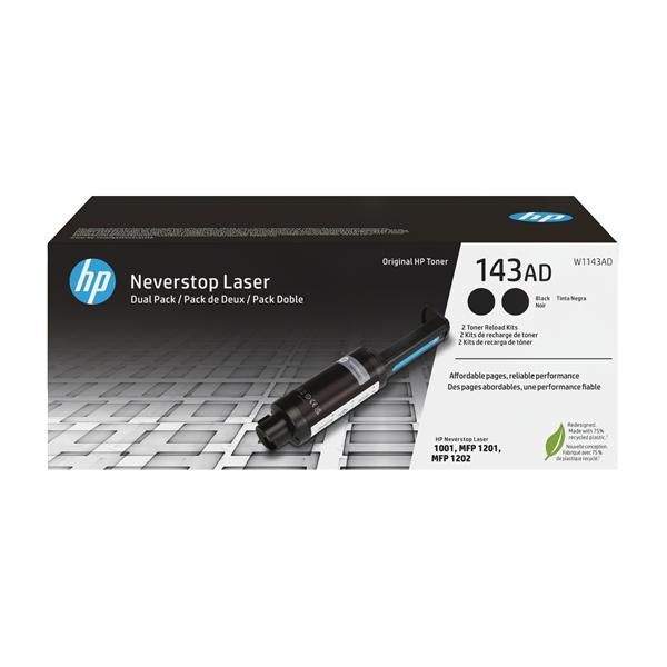 HP 143AD NEVERSTOP TONER KIT 2-PACK